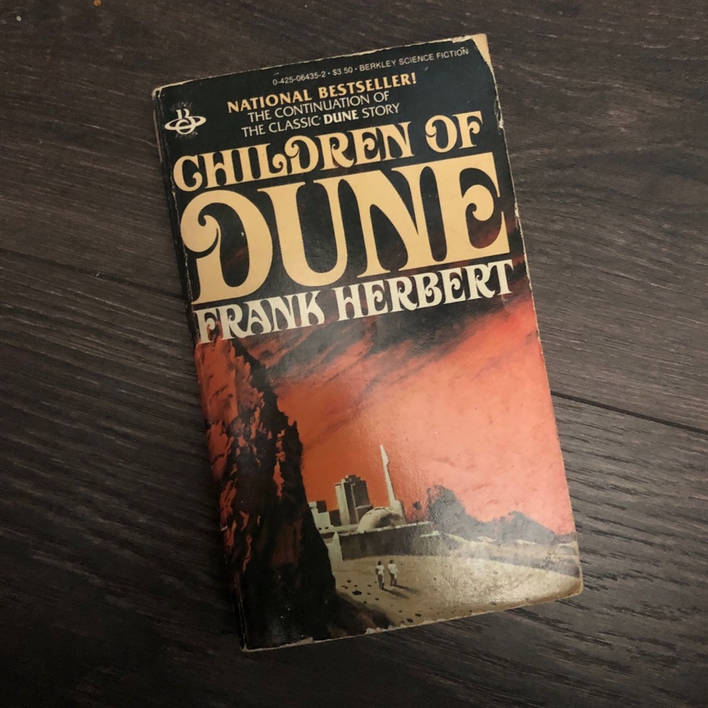 Children of Dune by Frank Herbert - Vintage Paperback (Orange & Black Cover)
